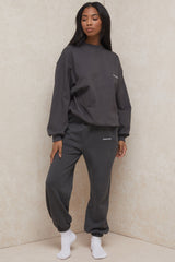Sky Charcoal Fleece Back Jogging Trousers