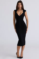 The Icon Black Bandage Midi Dress