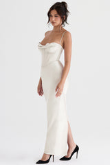 Charmaine Ivory Corset Maxi Dress