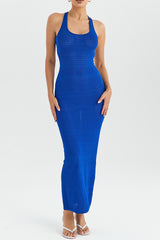 Mistress Rocks Cobalt Knit Maxi Dress - SALE