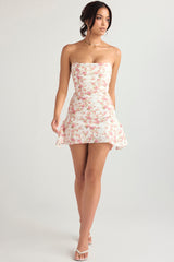 Jasmine Rose Print Draped Corset Dress