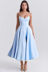Mademoiselle Cinderella Blue Tulle Midi Dress