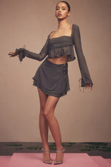 Athena Shadow Long Sleeve Floaty Top