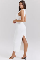 Noli White Sleeveless Maxi Dress