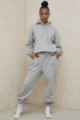 Sky Grey Fleece Back Jogging Trousers