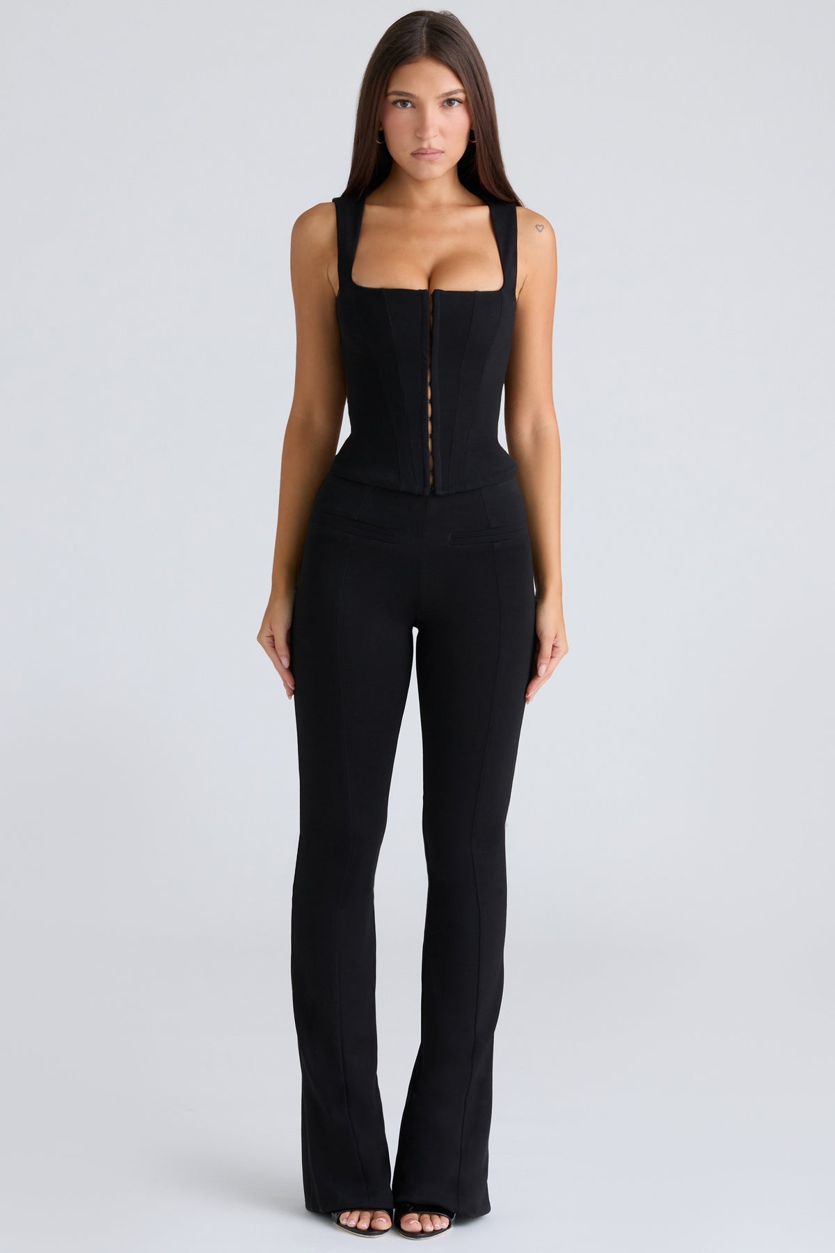 The Fitted Trousers Black Stretch Trousers