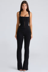 The Fitted Trousers Black Stretch Trousers