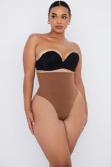Sculpting High Waist Thong Mocha