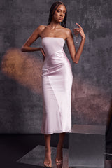 Mistress Rocks Lilac Strapless Midi Dress - SALE