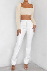 Mistress Rocks Off White Vinyl Trousers - SALE