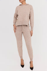 Mistress Rocks Biscuit Knit Jogging Trousers - SALE