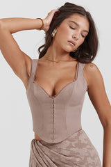 Robyn Mushroom Lace Trim Corset
