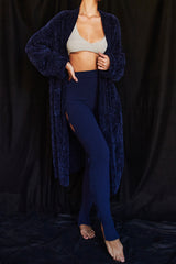Celine Navy Chenille Slouchy Cardigan - SALE