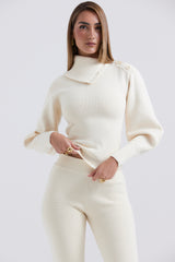 Adelita Cream Cashmere Blend Sweater - SALE
