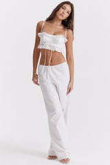 Frankie White Broderie Anglais Trousers