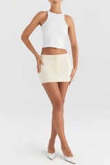 Mistress Rocks Lemon Dainty Knit Mini Skirt - SALE