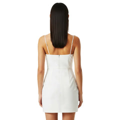 Iris Appliqué Mini Dress - White