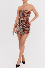 Mistress Rocks Tapestry Jacquard Wrap Front Mini Skirt - SALE