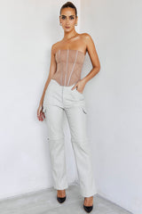 On RepeatMistress Rocks  Stone Vegan Leather Cargo Trousers - SALE