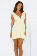 Pineapple Island Mini Dress Yellow