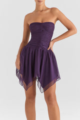 Mistress Rocks Shadow Gathered Asymmetric Dress - SALE