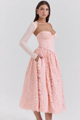 Duchess Ballerina Pink Lace Corset, Skirt and Bolero - SALE