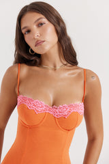 Aiza Flame Orange Maxi Dress