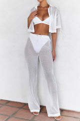 Mistress Rocks White Lace Trousers - SALE