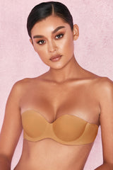 Strapless Backless Moulded Sticky Bra - Caramel
