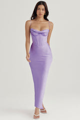Charmaine Lavender Corset Maxi Dress