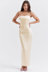 Costanza Vintage Cream Maxi Dress