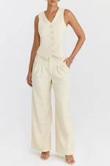 Mistress Rocks Butterscotch Pleated Trousers - SALE