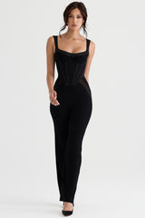 Mylene Black Corset Jumpsuit