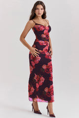Nalini Romantic Floral Maxi Dress