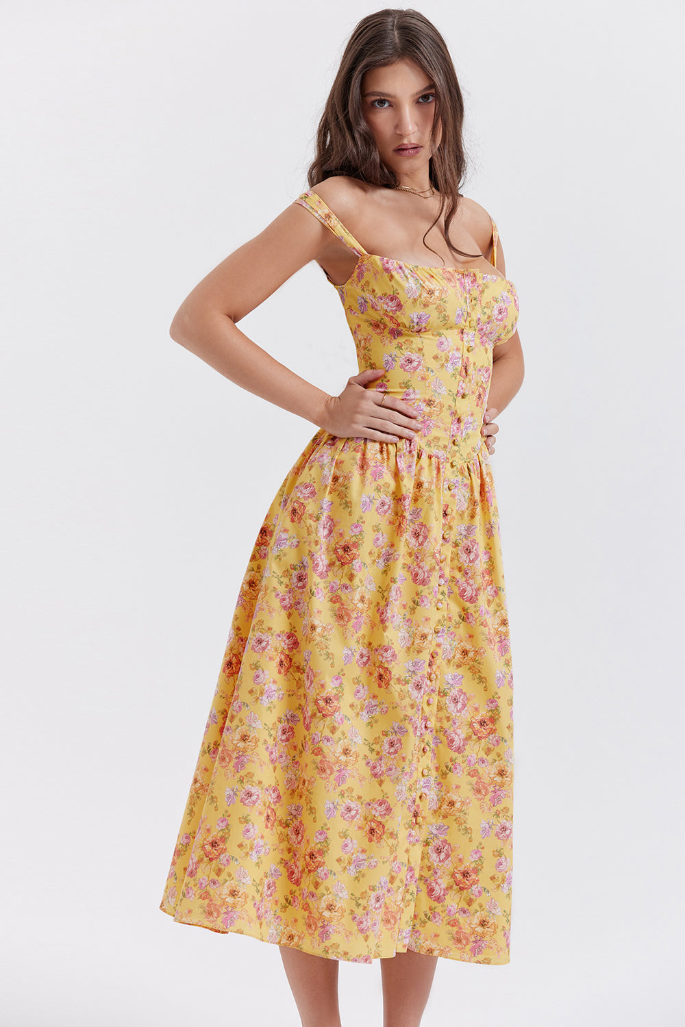 Tatiana Butter Print Midi Sundress