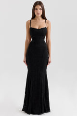 Joan Black Lace Maxi Dress