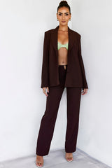 PrizedMistress Rocks  Chocolate Tailored Cutout Trousers - SALE