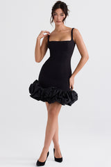 Lilou Black Ruffle Hem Dress