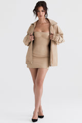 Cami Taupe Oversized Track Jacket