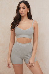 Eden Grey Marl Bandage Shorts - SALE