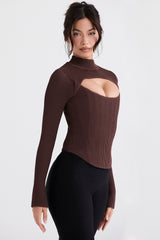 Georgina Cocoa Knitted Corset