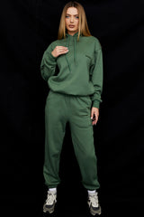 Sky Moss Fleece Back Jogging Trousers