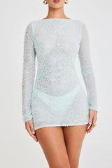 Mistress Rocks Ice Sequin Beaded Mini Dress - SALE