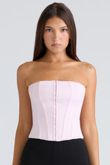 The Strapless Pink Stretch Corset Top