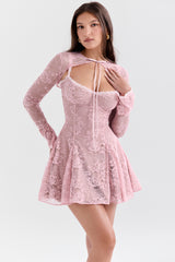 Alice Perfectly Pink Lace Mini Dress