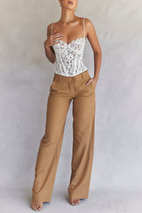 Cameron Caramel Relaxed Tailored Trousers