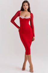 Seraphina Scarlet Corset Dress