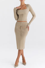 Mistress Rocks Gravel Knit Midi Skirt - SALE