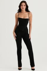 Laurel Black High Waisted Trousers