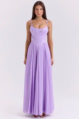 Pascha Orchid Butterfly Corset Maxi Dress